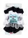scunci, 6 pcs scrunchies, Black, Gray, White, 33459