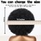 Xinran Short 70s Afro Wigs for Black Women, Large Synthetic Black Short Afro Wig 70's, 8 Inches 60s Afro Wig for Women Bouncy and Soft Natural Looking(Black)