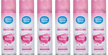 White Rain Hair Spray Aerosol Extra Hold 7 Ounces (Value Pack of 6)