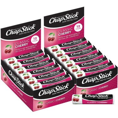 ChapStick Bulk Cherry Lip Balm 24-Count &ndash; Fruity &amp; Sweet Lip Moisturizer for Dry Lips, 0.15 Ea