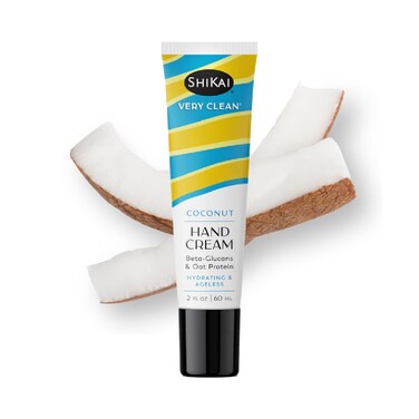 ShiKai Very Clean Hydrating Hand Cream (Coconut, 2 oz)   Moisturizer Lotion for Dry Skin   For Nourished, Hydrated Hands