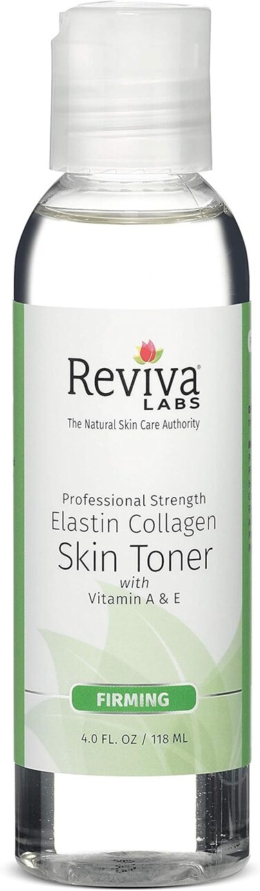 Elastin Collagen Skin Toner with Vitamin A, Vitamin E   Reviva Labs   for Dry Skin, Aging Skin, Alcohol Free, Restores pH and Firms and Tones Skin's Appearance