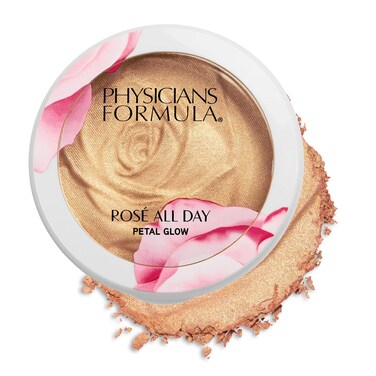 Physicians Formula Ros&eacute; All Day Highlighter Blush Face Powder Shimmer Petal Glow, Pink Freshly Picked, Dermatologist Tested, Clinicially Tested