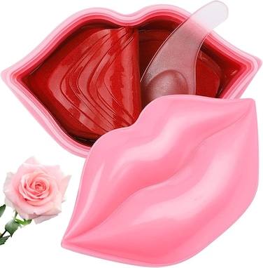 VEZE Lip Masks 20 Pcs, Mask for Dry Lip, Sheets, Collagen Skin Care, Crystal Pads Moisturizing, Anti-Wrinkle, Anti-Aging, Firms &amp; Hydrates Lips, Sleep Pink Count (Pack of 1)