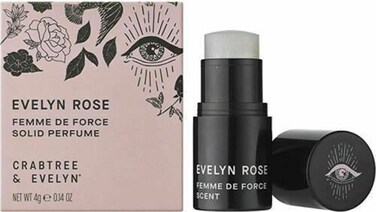 Crabtree &amp; Evelyn NIB Evelyn Rose Femme De Force Solid Perfume .14 oz / 4 g