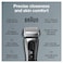 Braun Electric Razor for Men, Series 8 8467cc Electric Foil Shaver with Precision Beard Trimmer, Cleaning &amp; Charging SmartCare Center, Galvano Silver