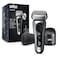Braun Electric Razor for Men, Series 8 8467cc Electric Foil Shaver with Precision Beard Trimmer, Cleaning &amp; Charging SmartCare Center, Galvano Silver