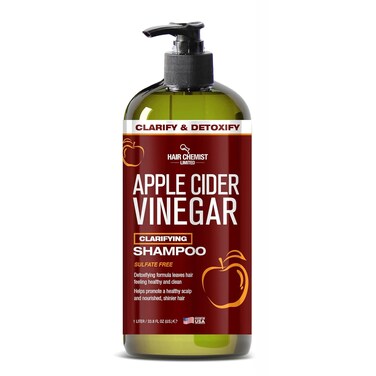 Hair Chemist Apple Cider Vinegar Clarify &amp; Detoxify Clarifying Sulfate Free Shampoo 33.8 Ounces