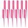 Krest Cleopatra 8-1/2 inch Rattail Combs Extra Fine Tooth. Rat Tail Comb Model #441. Color Neon Pink. 1 Dozen.