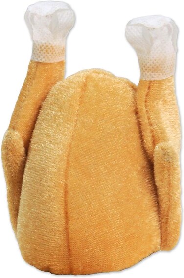 Beistle Turkey Hair Clip, Funny Rotisserie Turkey Barrette for Thanksgiving, Fall Harvest Headwear and Costume Holiday Hat Party Accessory, 4.75&rdquo;