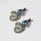 Alloy Rhinestones Love Heart Shaped Hair Clip Girl Women Crystal Gemstone Hair Clips Party Wedding Hair Accessories (Blue)