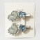 Alloy Rhinestones Love Heart Shaped Hair Clip Girl Women Crystal Gemstone Hair Clips Party Wedding Hair Accessories (Blue)