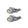 Alloy Rhinestones Love Heart Shaped Hair Clip Girl Women Crystal Gemstone Hair Clips Party Wedding Hair Accessories (Blue)