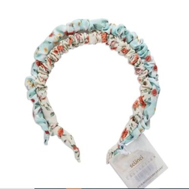 Scunci Collection Skinny Ruched Headband - Ditzy Print - 2pk