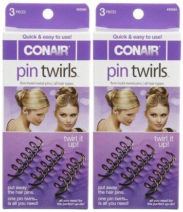 Conair Pin Twirls Firm Hold Metal Pins, 3 ct, 2 pk