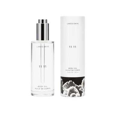 Lake &amp; Skye 11 11 Body Oil, 3.4 fl oz (100 ml), Hydrating with Vitamin E &amp; Sweet Almond Oil - Sheer &amp; Uplifting Scent
