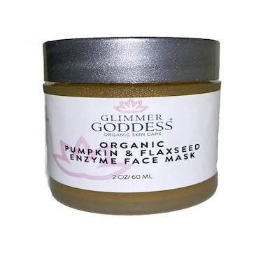 GLIMMER GODDESS Organic Face Mask to Nourish and Glow - Pumpkin and Flaxseed, 2 oz