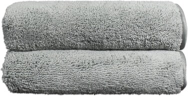 Eurow Absorbent and Fast Drying Microfiber Hand Towels, 16 by 28 Inches, Gray, 2 Pack