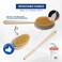 Yerba Prima Tampico Skin Brush (Pack of 1) - Natural Vegetable Fiber Bristles for Dry Skin Brushing
