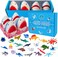 Kids Bath Bombs with Surprise Inside,4 Pack Marine Shark Bath Bomb for with Ocean Sea Animals for Girls Boys Toddlers, Safe Natural &amp; Organic