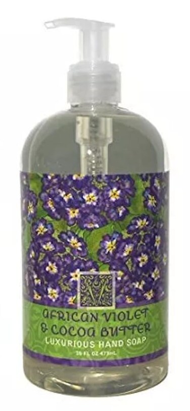 Greenwich Bay Trading Co Scented Liquid Hand Soap in Beautiful Packaging - 16 Ounce Bottle (African Violet)