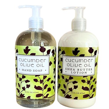Greenwich Bay Trading Company Cucumber Soap &amp; Lotion Set   Refreshing Hand Soap &amp; Moisturizing Lotion Duo   16 oz Bottles with Pump Dispenser   Luxurious Skincare Gift Set