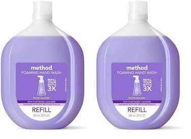 Method Foaming Hand Soap, Refill, French Lavender, 28 Ounce, 2 pack