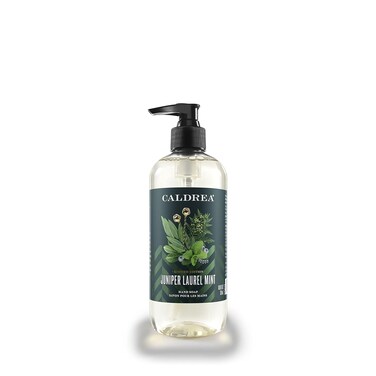 Caldrea Hand Wash Soap, Aloe Vera Gel, Olive Oil and Essential Oils to Cleanse and Condition, Juniper Laurel Mint Scent, 10.8 oz