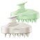 HEETA Hair Scalp Massager Shampoo Brush 2 Pack, Soft Silicone Bristles to Remove Dandruff, Waterproof Hair Scrubber for Both Wet Dry Hair, Suitable for Men &amp; Women (Light Beige&amp;Green)
