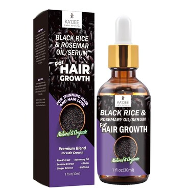 Ka'dee Simply Beyouful Black Rice Hair Serum for Growth, Fullness and Strength, 1 Fl Oz (Pack of 1)