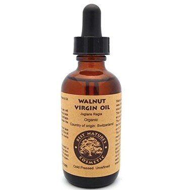 Best Nature's Cosmetics Pure Walnut Oil organic, cold pressed, unrefied&ndash; moisturizing, nourishing for radiant skin and strong and soft hairs. - 2 fl oz / 60 ml