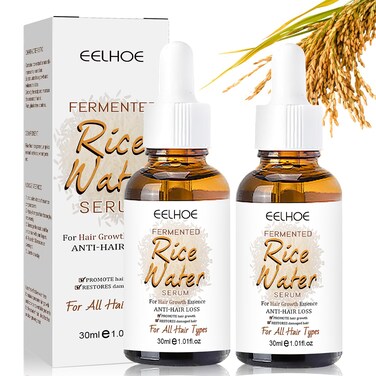 Rice Water, Rice Water Hair Serum - Fermented Rice Water Is Rich In Vitamins B1 &amp; B2, Rice Water for Hair Thicking, Moisturizing, Nourishing Hair (2pcs)