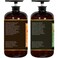 Castor Oil Rosemary Mint Shampoo and Conditioner 16 Fl Oz Set, Pack of 2 - Helps Thicker and Healthy Looking Hair - Sulfate &amp; Paraben Free