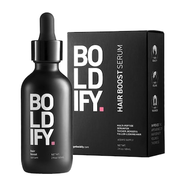BOLDIFY Hair Growth Serum - 2 oz, 30 Natural Boosters + 4 Clinically Proven Peptides, Lightweight Non-Greasy Scalp Treatment for Thicker, Fuller Hair for Women &amp; Men