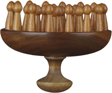 Gatuida Bamboo Sandalwood Hair Comb - Natural Wooden Wide Tooth Scalp Massager and Shampoo Brush