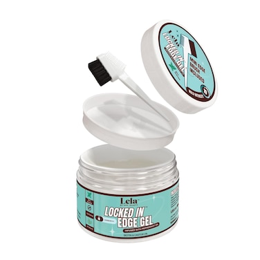 Lela Beauty Locked In Edge Gel with Peppermint Oil, Biotin, and Castor Oil&ndash; Peppermint Scent, Travel-Friendly, All Natural, Long-Lasting Hold, Non-Flaking 100mL/3.38 fl. oz