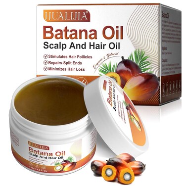 NIFEISHI Raw Batana Oil for Hair Growth, Dr Sebi Pure &amp; Natural Batana Oil Organic from Honduras for Thicker &amp; Stronger Hair, Prevent Hair Loss, 120g/4.2 fl.oz
