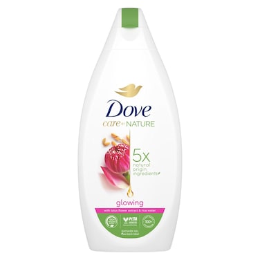 Unilever Dove Care By Nature Glowing Shower Gel Glowing with Lotus Flower Extract &amp; Rice Water Body Wash 400ml (13.5 fl oz)