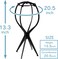 CLASSE Wig Stands 3 Packs, Wig Head,13.3inches, Black, for multiple Wigs and Hats, Wig Holder, wig rack, For Travel ,wig display