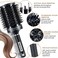 Round Brush, Nano Thermal Ceramic &amp; Ionic Tech Round Barrel Hair Brush with Boar Bristles, Roller Brush for Blow Drying, 4 Free Clips (Black, 4 inch, Barrel 2.7 Inch, 65mm)