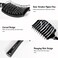 Hair Brush,Detangling Hairbrush Boar Bristle Hair Brushes for Women Men Kids Curly Thick Long Short Wet or Dry Hair, Curved Vented Detangler Brush for Faster Blow Drying (Black)