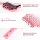 Hair Brush,URTHEONE Detangling Hairbrush Boar Bristle Curved Vented Hair Brush for Women Men Kids Curly Thick Long Short Wet or Dry Hair, Faster Blow Drying(2Pack, Black&amp;Pink)