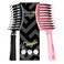 Hair Brush,URTHEONE Detangling Hairbrush Boar Bristle Curved Vented Hair Brush for Women Men Kids Curly Thick Long Short Wet or Dry Hair, Faster Blow Drying(2Pack, Black&amp;Pink)