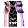 Hair Brush,URTHEONE Detangling Hairbrush Boar Bristle Curved Vented Hair Brush for Women Men Kids Curly Thick Long Short Wet or Dry Hair, Faster Blow Drying (2Pack, Pink&amp;Purple)
