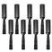 8 Pcs Curved Vented Hair Brush Set Bulk Vent Brushes Anti Static Detangling Brush with Ball Tipped Bristles and Lightweight Grip Control for Wet Short Curly Straight Hair Blow Drying Quickly, Black