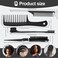 Hair Styling Set - 4 Brushes (Edge, Bristle, Rat Tail, Wide Tooth) for Slick Baby Hair and Flyaways - Black
