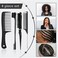Hair Styling Set - 4 Brushes (Edge, Bristle, Rat Tail, Wide Tooth) for Slick Baby Hair and Flyaways - Black