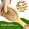 MRD Hair brush, Natural Bamboo Paddle Detangling Hairbrush, Massage Scalp Thick/Thin/Curly/Dry Hair For Women &amp; Men