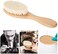 Barber Fade Brush for Man,Barber Duster Brush Wooden Hair Cleaning Brush,Hair Brush Soft Goat Hair Oil Head Brush Hairbrush,Hair Styling Carving Cleaning Brush for Men Women