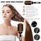 Round Ceramic Ion Thermal Barrel Brush Set with Boar Bristles - 4 Different Sizes for Blow Drying, Straightening, Adding Volume and Shine, Plus Curved Vented Brush